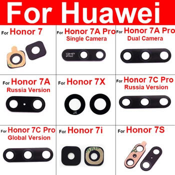 Задната част на Задната Камера Стъклен Обектив За Huawei Honor 7 7i 7S 7X 7a 7c 7A Pro 7C Pro Задни Голям Стъклен Обектив на Камерата + резервни Части за ремонт на стикери
