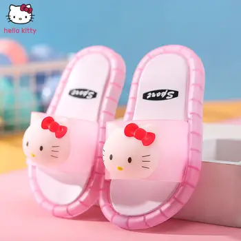 Детски чехли Hello Kitty Летни детски Сладки мультяшные домашни сандали на закрито и на открито Предотвратяват подхлъзване сандали