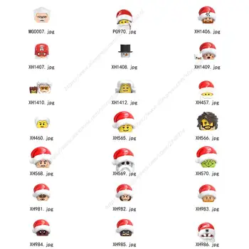 Един Весел Коледен Коледа Бабини Фигурки Аксесоари за главата Строителни Блокове Серия играчки-105