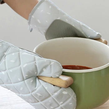 Нова 1 Чифт Ръкавици за микровълнова печка БАРБЕКЮ и Фурна За печене на Горещи Съдове Ръкавици За готвене Топлоустойчиви Кухненски ръкавици с един пръст