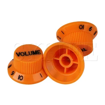 3 x Цилиндър Хижа НЛО Дръжка за Управление Камбана на силата на Звука 1 2 Тонове на Оранжево за електрическа китара