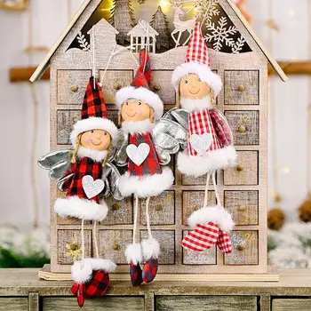 Коледна Безлични Кукла Висулка Кукла Ангел, Коледно Дърво Джудже Висящи Украшения На Краката Кукла Декорация На Дома, Подаръци Навидад