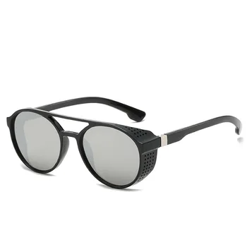 Модни слънчеви очила в стил steampunk За жени и мъже Корпоративна дизайн Ретро Очила Сгъваеми Кръгли очила парна пънк Vintage слънчеви очила Oculos de sol