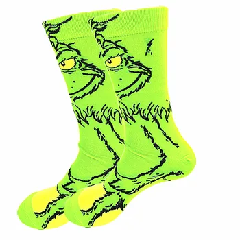 Мъжки чорапи от памучна прежда Пролет, Есен и зима носят Смешни аниме Уличния вятър Скейтборд в тръбата Коледни чорапи