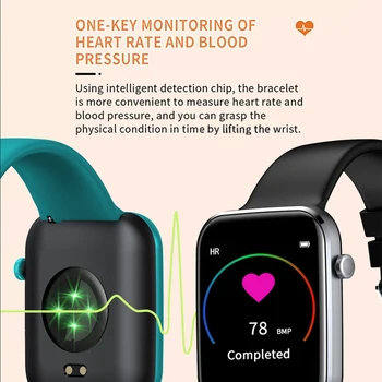 SENBONO Новите Смарт часовници За мъже и жени Монитор на сърдечната честота Откриване на сън Взаимодействие с музика Спортен гривна Смарт часовници за IOS и Android