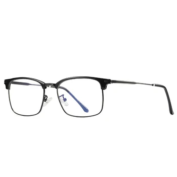 Glawes Нови анти-сини очила за мъже и жени с еднакъв огледало студентско ретро оптично стъкло Прости очила компютърни игри