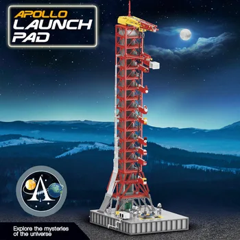 3586шт Аполон Сатурн V Стартиране на Пъпната Кула на Совалката Експедиция Комплекти Строителни Блокове Градска Играчка Коледни Подаръци за рожден ден