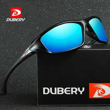 DUBERY 2020 Висококачествени Мъжки Слънчеви очила Polarized Цветни Огледално Ретро Големи Слънчеви очила с UV400 слънчеви очила за мъже