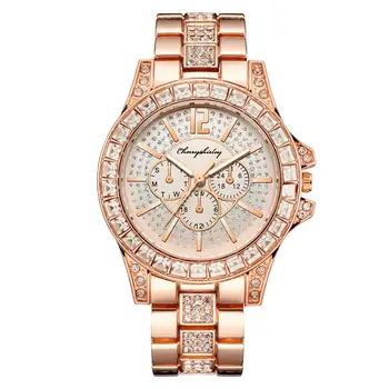 Модни дамски часовници с диаманти Дамски часовници от Топ Луксозна марка Дамски Ежедневни дамски гривна от Кристални часовници Relogio Feminino