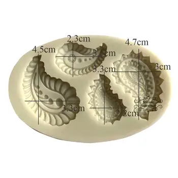 Перо Силиконова форма помадная форма инструменти за украса на торта, шоколадова паста мухъл
