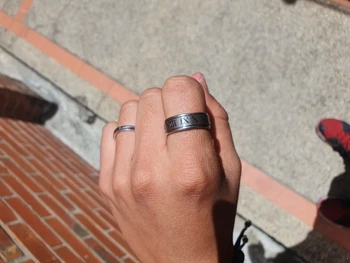 МАНГОСКИ 8 мм Въртящо се Титановое пръстен за мъже и жени с римски цифри Пръстени с гравирани по поръчка Пръстен