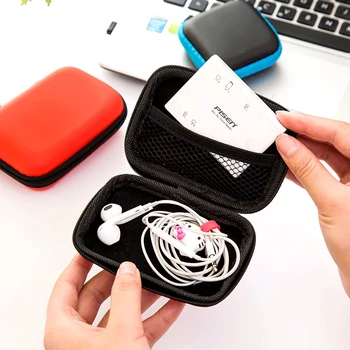 Мини Лаптоп Чанта за слушалки Мрежи За Слушалки, USB Кабел, Калъф Кутия За Съхранение в Чантата си и Чанта за носене на Аксесоари за слушалки EVA