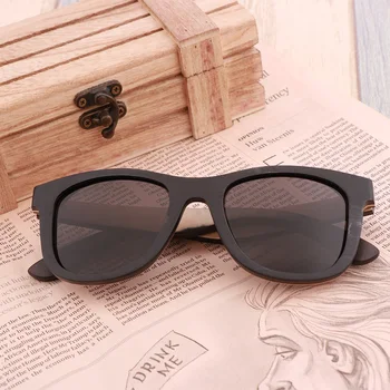 Реколта поляризирани дървени Слънчеви очила ръчно изработени, Мъжки дървени слънчеви очила за жени и мъже, Очила gafas de sol de los hombres