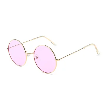 Слънчеви очила с кръгли новост слънчеви очила за жени 2019 нов стил хип-хоп цветни лещи ретро очила летни аксесоари за пътуване