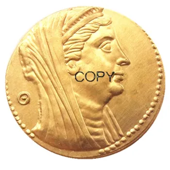 G(05)Гръцката Октодрахма Агиптен Птолемей II 283-246 Позлатен копирни монета