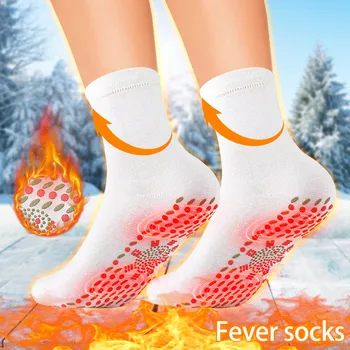 Мъжки, дамски чорапи с топъл Турмалиновые самонагревающиеся Магнитни Удобни зимни Чорапи Мъжки, Дамски Чорапи и Аксесоари за облекло