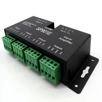 SP901E SPI изходен сигнал 4 на групата за управление на LED Усилвател на сигнала контролер за WS2811 SK6812 APA102 DMX512 модул за осветление ленти