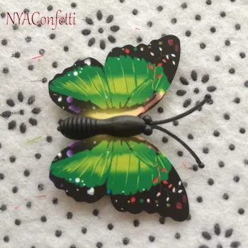 NYAC,4 см, 50 бр. Цветни Пеперуди Изкуствена Пластмасови Мини-Пеперуда С Магнит,Може да бъде Водоустойчива,направи си САМ Украса За Сватба,Къща