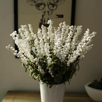 Романтична украса на Прованс цвете лавандула коприна изкуствени цветя зърно декоративна имитация на водни растения
