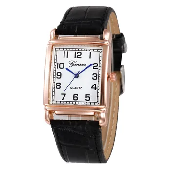 Причинно-следствена дамски часовник Ръчен Часовник Стилен аналогов кварцов дамски часовник Гривна Femme Кожена каишка Каишка Часовник Reloj Mujer Montre