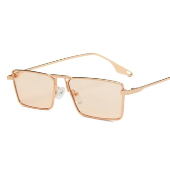 Iboode Модни слънчеви очила в тесни рамки с малки рамки За мъже и жени Vintage слънчеви очила с маслинено - зелени лещи с прозрачни лещи Очила