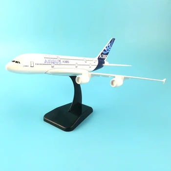 20 см Легкосплавный метален ВЪЗДУШЕН АВТОБУС A380 Airlines Модел самолет 1:350 A380 Оригинален модел детски играчки Модел самолет Събират подаръци за бродерия
