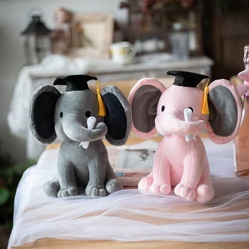 Pudcoco 25 см, Детски Анимационен филм Слон Плюшени Играчки, Пълнени Животни Плюшен Кукла Сладки Плюшени Играчки