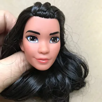 Оригиналната Принцеса Истинските Мигли стоп-моушън главата Пъстри коса Сладки Глави на кукли Принцеси Детски занаяти за обличане Кукла, части за момичета, Подарък играчка