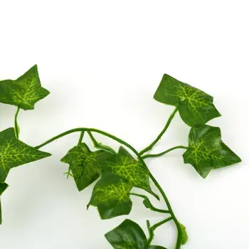 2 М Изкуствен Бръшлян зелен Лист от Венец Растения, лоза Фалшиви Цветя от зеленина Начало Декор Пластмасови Изкуствени Цветя, Ратанови струна на открито