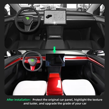 За Tesla Model 3 модел 2021-2022 автомобилно волана, арматурното табло на централното управление на декоративна тампон Интериор автоаксесоари model3