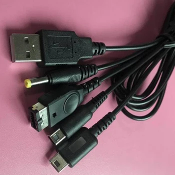 Универсален 7в1 преносим кабел за зареждане, Кабел за зарядно устройство, USB Кабел за зареждане и Кабел за конзола PSP2000/PSP3000/ND SL/ND SI/3DS/SP