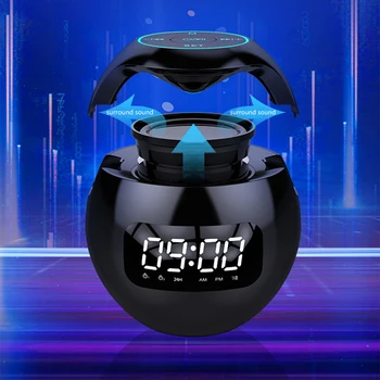Нов G90 Умен Будилник LED Цифров Часовник Смарт слушалка Bluetooth Bluetooth 5.0 FM-Радио Цветна Светлина TF Карта MP3 Възпроизвеждане на музика