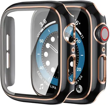 Стъкло+Капак за корпуса на Apple Watch 44 мм 40 мм 42 мм, 38 мм, калъф iWatch Аксесоари броня+Протектор на екрана на Apple watch серия 3 4 5 6 SE