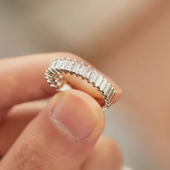 Луксозни Пръстени с обещанието цирконий за жени Чар AAA Кубичен Цирконий Годежен Пръстен на пръста си Влюбен Годежен пръстен за свети Валентин Подарък бижута