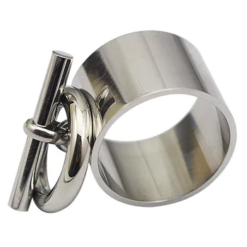 пръстен с възел с ширина 15 мм За жени уникални висящи Пръстени От Неръждаема Стомана 316L и Метал Сребърен Цвят Пръстен Дамски Бижута R10041