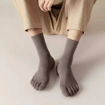 Чорапи за краката Мъжки Памучни чорапи с пет пръста за мъже За момчета Обикновена компресия възли топли Спортни чорапи за фитнес с чорапи марка Sokken
