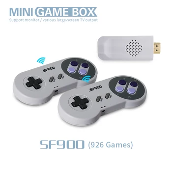Ретро Игрова конзола Мини-Видео Конзола с wi-fi хазартни контролер Вграден Безжичен гейм контролер 900+ HD Двойни плейъри