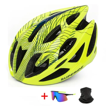 Каска за планински велосипед SUPERIDE Road с осветление отзад Ultralight DH МТБ Вездеходный Велосипеден Шлем Спортна езда, Велосипеден шлем