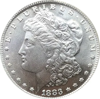 Съединените Щати 1883 Куб. см Морган Монети от По Един Долар на САЩ Мельхиор Свобода сребърно покритие В Бог, на Когото Можем да Вярваме Копирни монета