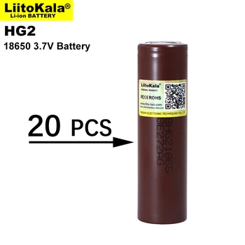 20PCS Liitokala 18650 Акумулаторна Батерия HG2 3000 mah 3,6 На Литиева Непрекъснато Разреждане на 20A на Специална Електронна Батерия Захранване