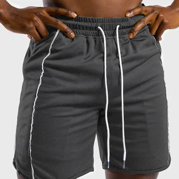 2021 Мъжки къси Панталони за фитнес и бодибилдинг Мъжки Летни спортни тренировки за почивка Мъжки Дишаща мрежа спортни облекла за бягане Плажни къси панталони
