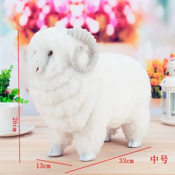 средната имитативната овче играчка от полиетилен и кожа нов модел за овце подарък от около 33x13x26 см 2245