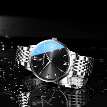 Нов Топ Марка на луксозни Мъжки часовници 30 м Водоустойчив Часовник с дата Мъжки Спортни часовници, Мъжки кварцови Ежедневни часовници Relogio Masculino
