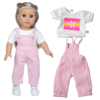2021 Нов разход модерен костюм , подходящ за дрехи-кукли на Американската момичета от 18-инчовата кукла, подарък за Коледа за момичета(продава се само дрехи)