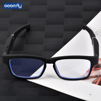 Seemfly K3 Smart Wireless Подходящ за Bluetooth Очила за разговори с Анти-Синя светлина 5,0 Бинауральная Слушалка на мобилния Телефон, Универсални Очила
