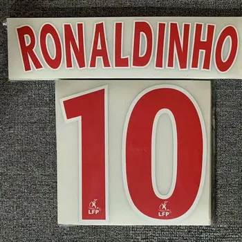 2001-2002 #10 Набор от Имена на Роальдиньо Печат на Желязо В Икона Футболна Ленти за Пренос на