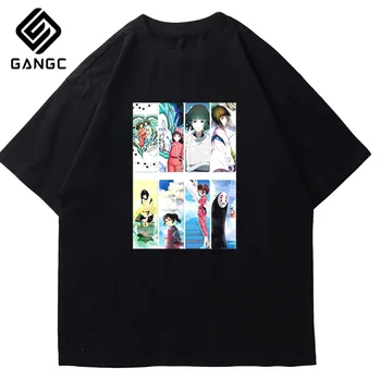 Мъжки студио Загиваха Хаяо Миядзаки Аниме Spirit Away Тениска Мъжка/дамска Лятна тениска с изображение на японския Аниме Тоторо Забавно риза