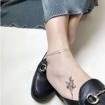 Водоустойчив временна татуировка камелия рози цветя свобода татуировки етикети флаш татуировки фалшиви татуировки за момичета жените дама