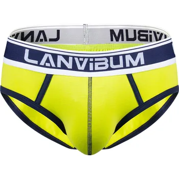 Lanvibum гащи за мъже Men ' s Briefs Underwear Секси Lingerie Suspensorio Masculino Calzon cillos Majtki Męskie Brand Man Фиш