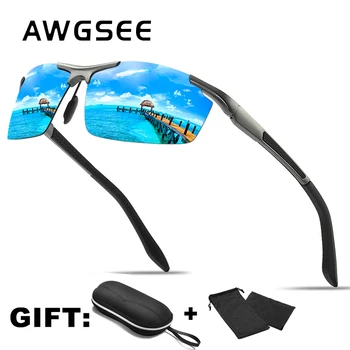 Поляризирани Слънчеви очила Мъжки Алуминиеви Магниевые Очила За шофиране на открито Слънчеви Очила на Супер високо качество на Спортни Очила с UV400 с антирефлексно покритие